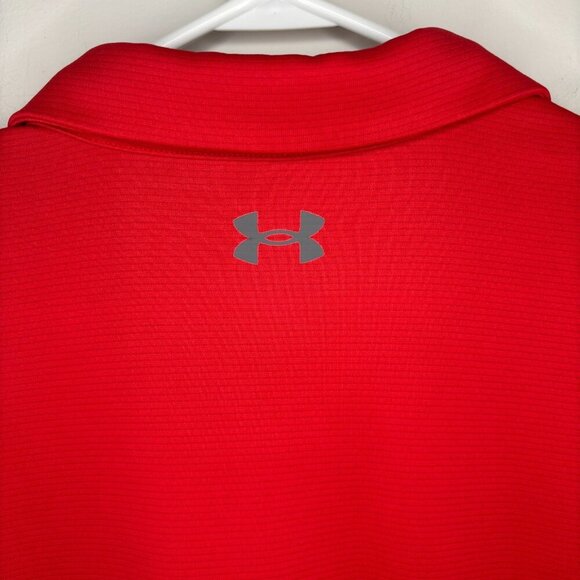UNDER ARMOUR UA Tech Polo Mens XL Red Wicking Breathable - Picture 3 of 7